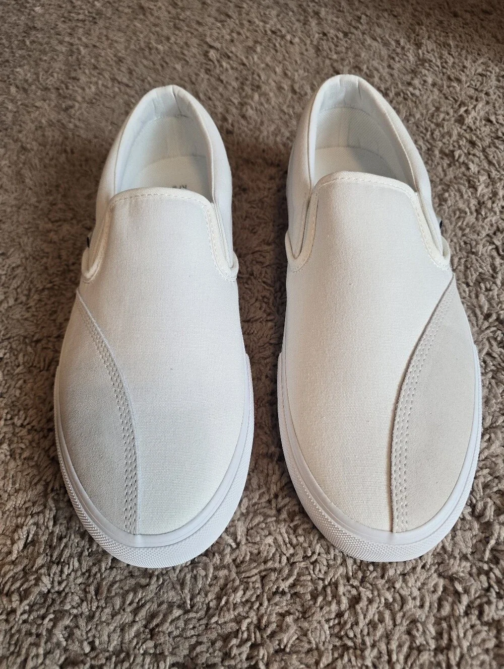 Clearweather Dodds White Canvas Slip On Skate Shoes NIB Mens 10.5 Womens 12